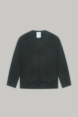 Fleming V-Neck Shacket - Olive Casentino Wool