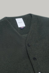 Fleming V-Neck Shacket - Olive Casentino Wool