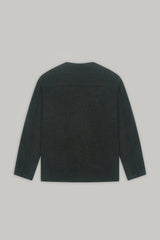 Fleming V-Neck Shacket - Olive Casentino Wool