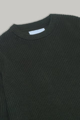J Hailey Crew Knit - Dark Olive