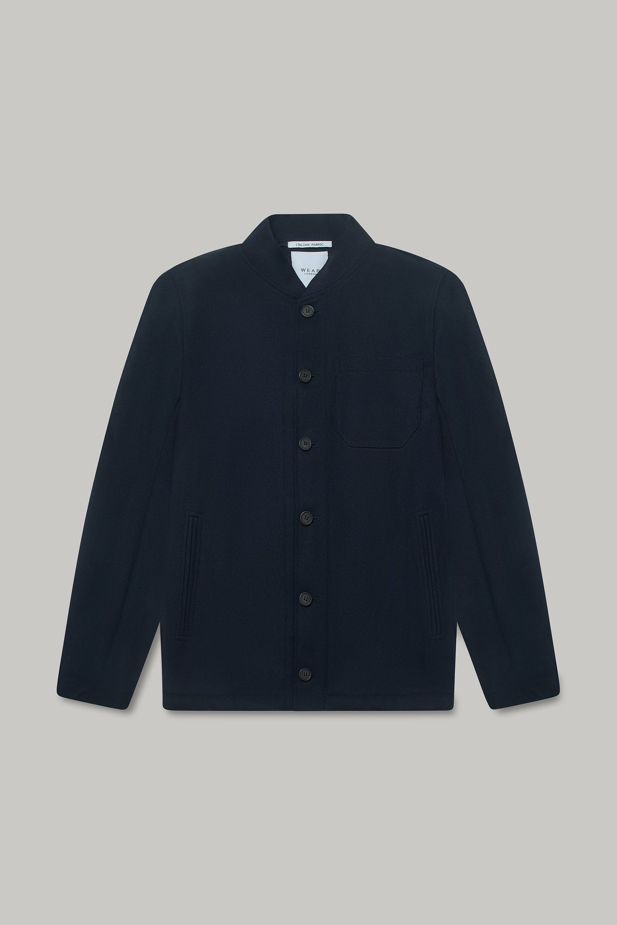 Aldgate Shacket - Navy Cashmere Wool