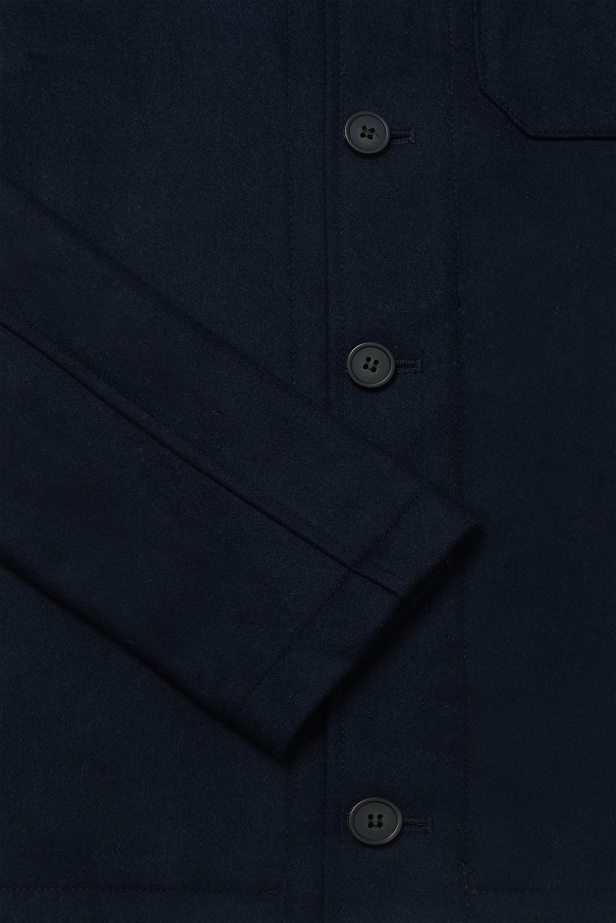 Aldgate Shacket - Navy Cashmere Wool