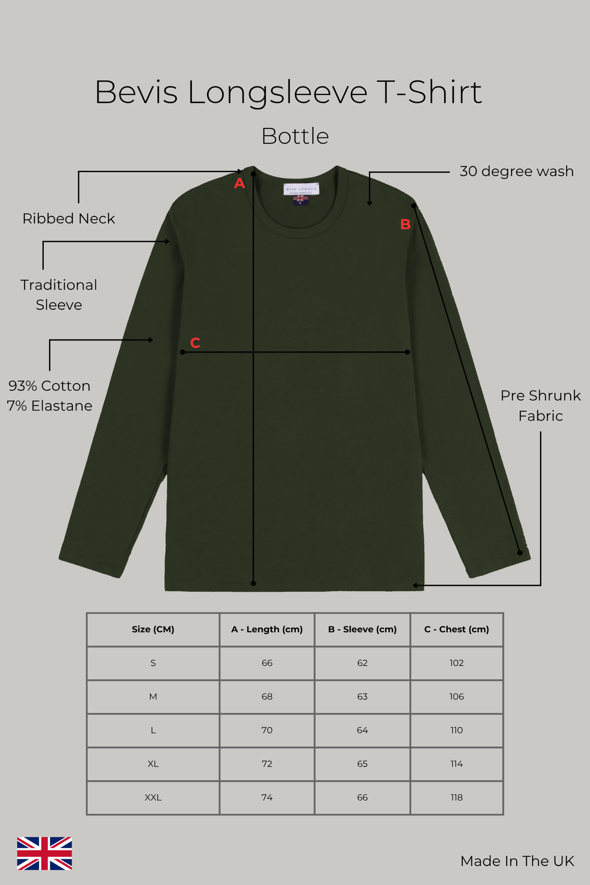 Bevis Long Sleeve Cotton T-shirt - Bottle