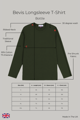 Bevis Long Sleeve Cotton T-shirt - Bottle