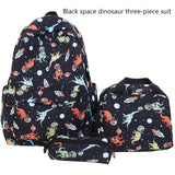 3pcs Casual Shoulder Backpack Set, New Fashionable Simple Large Capacity Lightweight Casual Backpack