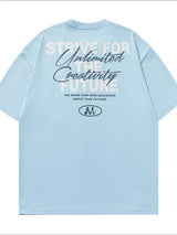 Men's Plus Size Letter Graphic Round Neck Half Sleeve T-Shirt