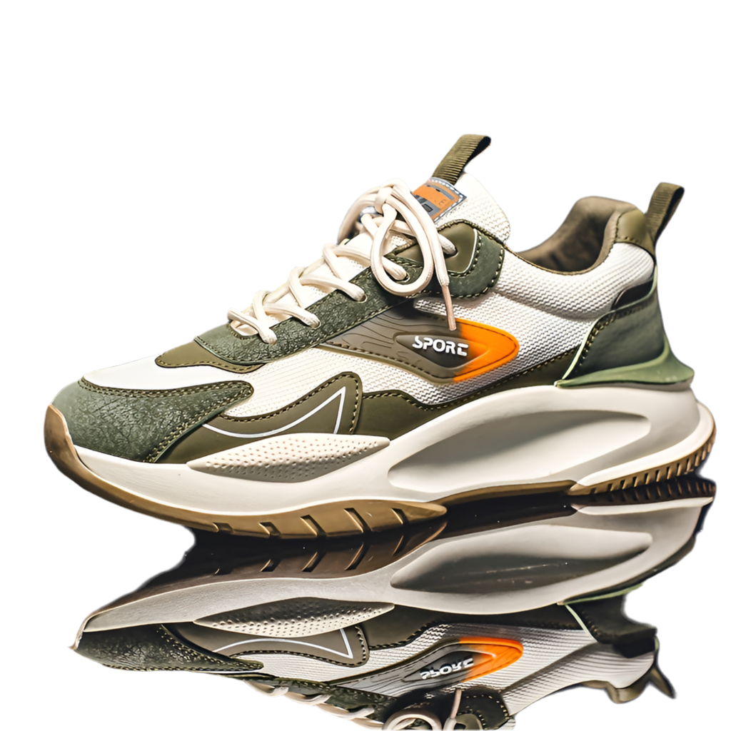 Men's Color Block Chunky Sneakers - Trendy, Comfy, Non-Slip & Durable for Outdoor Activities