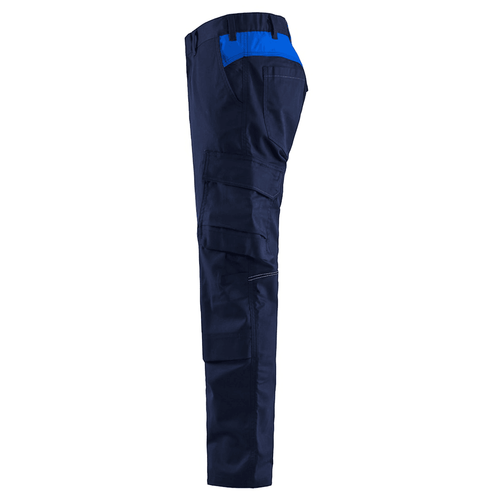 Blaklader 1448 Industry Stretch Kneepad Trousers Navy Blue/Cornflower Blue