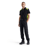 Blaklader 1448 Industry Stretch Kneepad Trousers Black/Hi-Vis Yellow