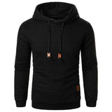 Men's Jacquard Sweater Long-sleeved Hoodie Warm Color Hooded Sports Top