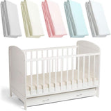 4x Spacesaver Cot Fitted Sheet 100% Cotton 100x52cm