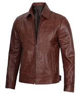 Men's Genuine Harrington Leather Jacket | Brown