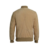 Men's Bomber Suede Leather Jacket | Camel Brown