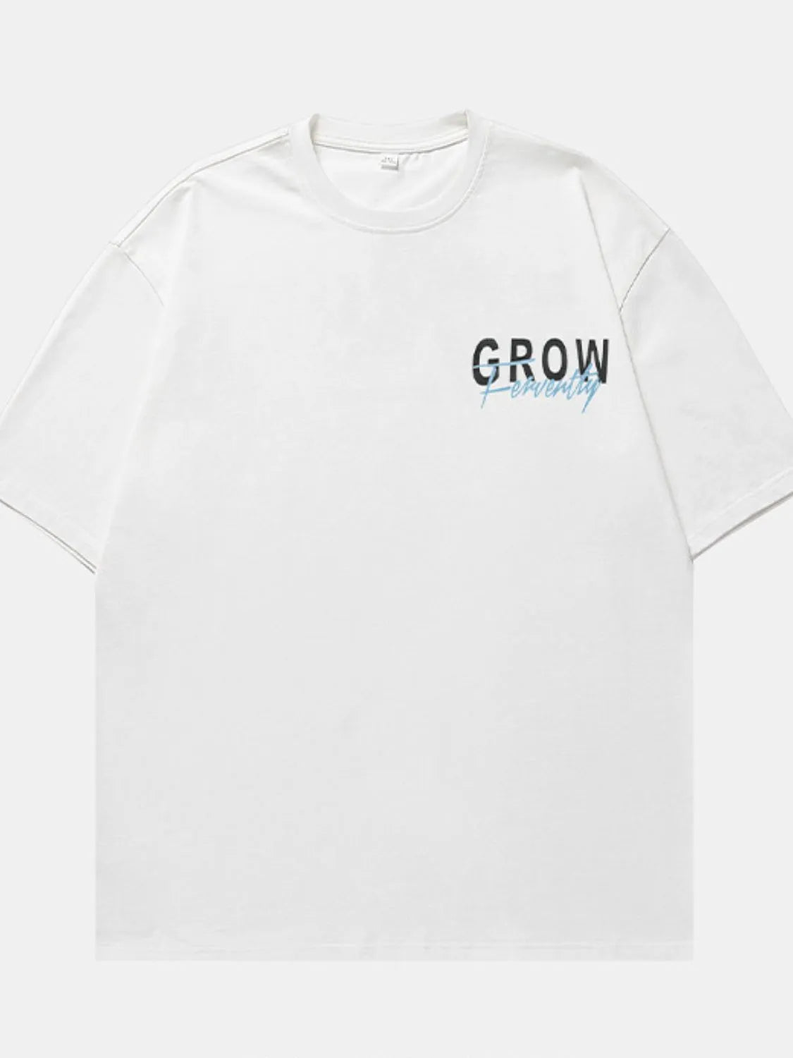 Men's Plus Size Letter Graphic Round Neck Half Sleeve T-Shirt