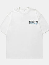 Men's Plus Size Letter Graphic Round Neck Half Sleeve T-Shirt