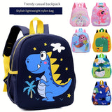 Stylish Cartoon Design Youngsters' Backpack with Adjustable Straps, Spacious Interior & Side Pockets - Durable Nylon Material for Boys & Girls