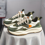 Men's Color Block Chunky Sneakers - Trendy, Comfy, Non-Slip & Durable for Outdoor Activities