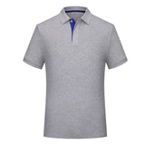 Men’s Solid Color Polo Collar Casual T-Shirt – Classic Slim Fit, Breathable Cotton