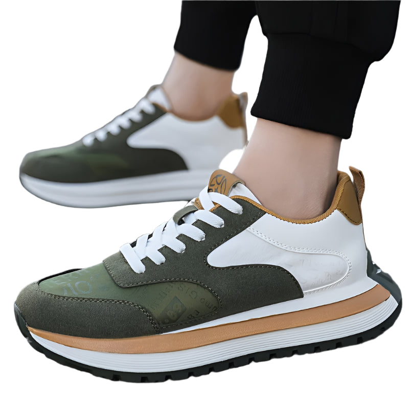 Men's Casual Sneakers - Comfortable, Non-Slip, Lace-Up Shoes with Embossed "TEAM" Design