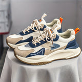 Men's Color Block Chunky Sneakers - Trendy, Comfy, Non-Slip & Durable for Outdoor Activities