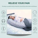 9 Ft Maternity Pillow And Case - White