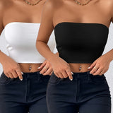 A Two-Piece Set Featuring a Trendy Urban Style with a Sexy Design Women's Top