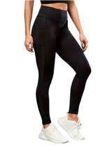 Women's High-Waist Yoga Leggings with Breathable Mesh Panels - Stretchy, Butt-Lifting Workout Pants for Running & Fitness, Running Pants, Mesh Patching