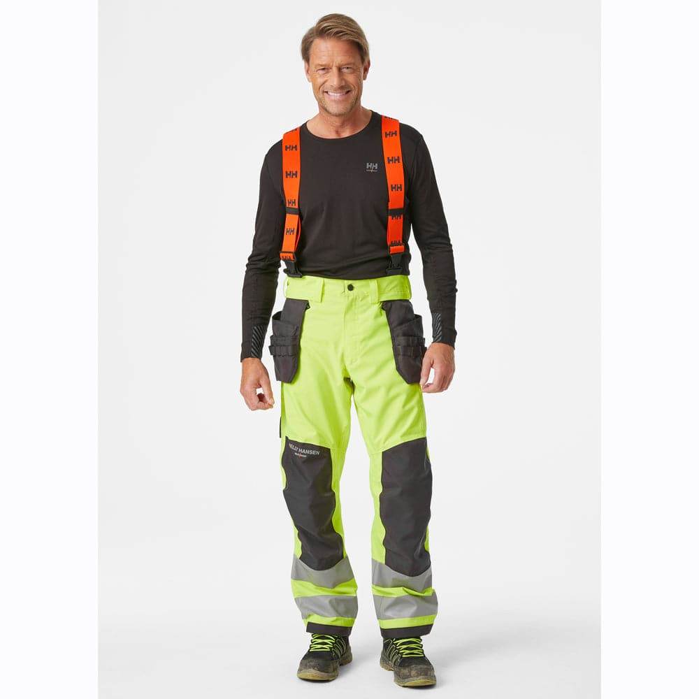 Helly Hansen 71493 Alna 2.0 Hi-Vis Waterproof Shell Construction Bib& Brace Pant Trouser