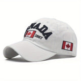 Maple Leaf Baseball Adjustable Unisex Golf Hat with Canada Design