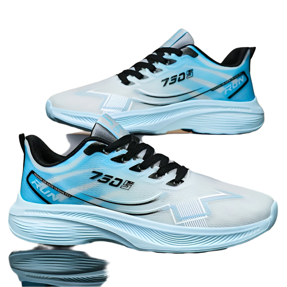 Men's Breathable Geometric Sports Shoes, Low Top Lace-up Hiking & Outdoor Sneakers