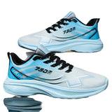 Men's Breathable Geometric Sports Shoes, Low Top Lace-up Hiking & Outdoor Sneakers