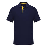 Men’s Solid Color Polo Collar Casual T-Shirt – Classic Slim Fit, Breathable Cotton