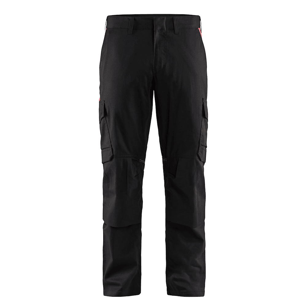 Blaklader 1448 Industry Stretch Kneepad Trousers Black/Red