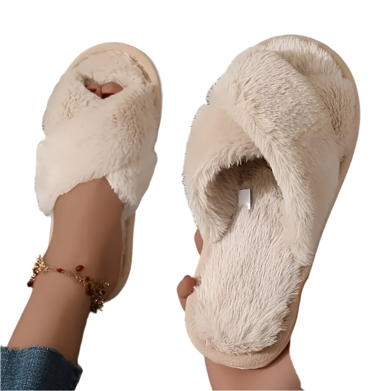 2025 New Fuzzy Cross Lightweight and Warm Slipper