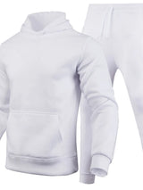 Men's Full Size Long Sleeve Hoodie and Pants Set Plus Size
