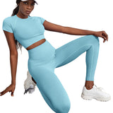 2-Piece Workout Outfit – Quick-Dry Yoga Pants & Matching Top