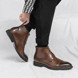 Crimson Sole Leather Boots