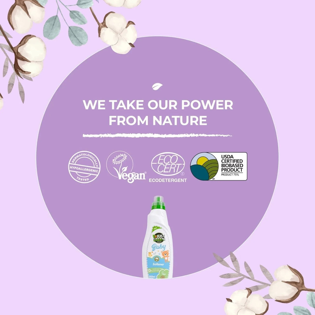 Just Green Organic Baby Laundry Softener 1000ml