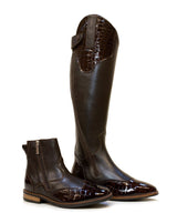 Milan Long Dress Riding Boots - Brown