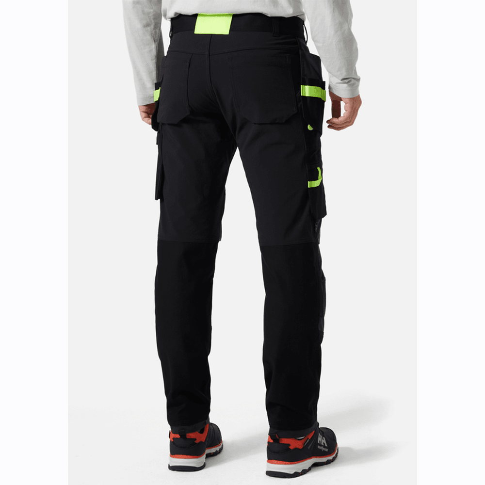 HELLY HANSEN 77405 OXFORD 4-WAY STRETCH CONSTRUCTION WORK PANT TROUSER BLACK / GREY