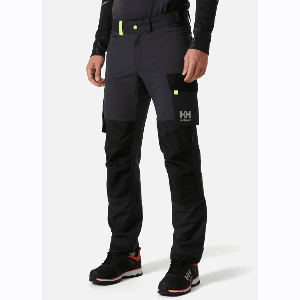 Helly Hansen 77407 Oxford 4X Stretch Work Pants Trousers Ebony / Black