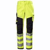 Helly Hansen 77451 Fyre Flame Retardant Work Pants, Class 2 Hi-Vis Yellow/Ebony, 31" Waist 31.5" Leg-C46