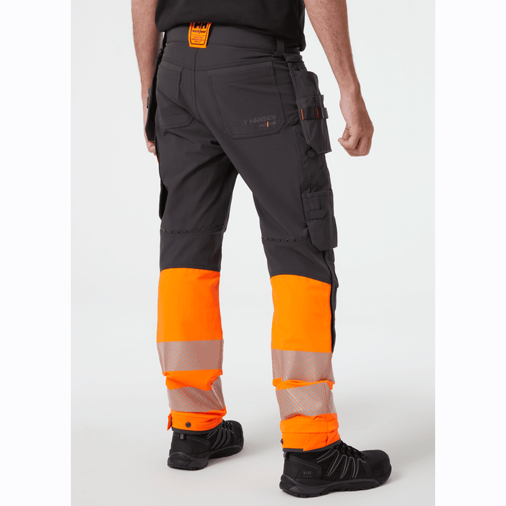 Helly Hansen 77500 Hi-Vis ICU BRZ 4-Way Holster Pocket Knee Pad Stretch Trousers Class 1