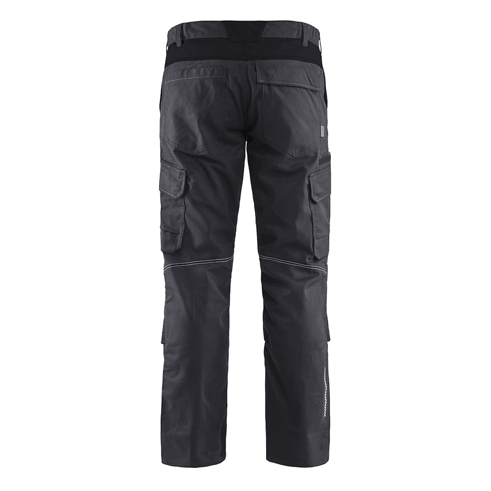 Blaklader 1448 Industry Stretch Kneepad Trousers Mid Grey/Black