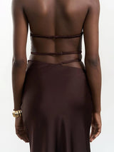 Hollow-Out Bodycon Maxi Skirt – Elegant