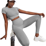 2-Piece Workout Outfit – Quick-Dry Yoga Pants & Matching Top