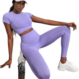2-Piece Workout Outfit – Quick-Dry Yoga Pants & Matching Top