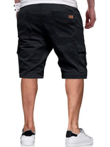 Men's Summer Work Pants Multi-Pocket Polyester Non-Stretch Shorts