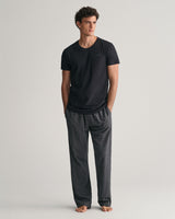 GANT Mens C-Neck T-Shirt 2-Pack Black/White