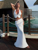 Hollow-Out Bodycon Maxi Skirt – Elegant